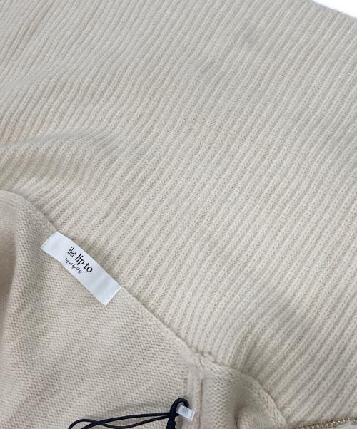 HER LIP TO（ハーリップトゥ）HER LIP TO (ハーリップトゥ) Big Collar Knit Top アイボリー サイズ:F 未使用品の古着・服飾アイテム
