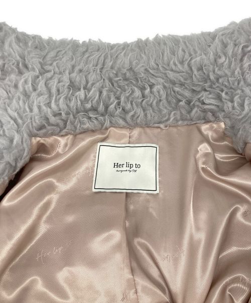 HER LIP TO（ハーリップトゥ）HER LIP TO (ハーリップトゥ) Bruxelles Wool-Blend Coat/ブリュッセルウールブレンドコート グレー サイズ:Sの古着・服飾アイテム