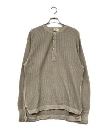 45R（フォーティファイブ・アール）の古着「USモーワッフルの908ニットソーヘンリー」｜グレー