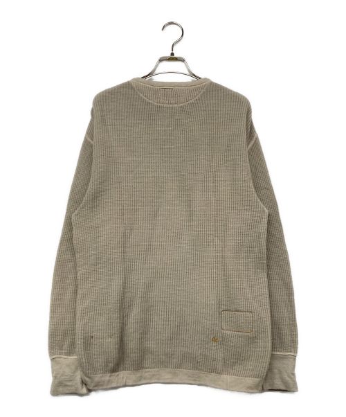 45R（フォーティファイブ・アール）45R (フォーティーファイブアール) USモーワッフルの908ニットソーヘンリー グレー サイズ:3の古着・服飾アイテム