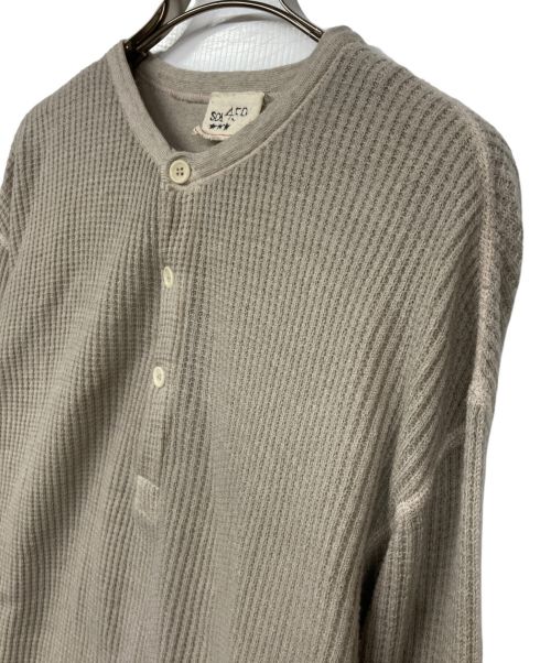 45R（フォーティファイブ・アール）45R (フォーティーファイブアール) USモーワッフルの908ニットソーヘンリー グレー サイズ:3の古着・服飾アイテム