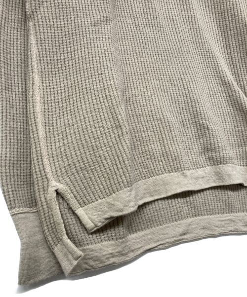 45R（フォーティファイブ・アール）45R (フォーティーファイブアール) USモーワッフルの908ニットソーヘンリー グレー サイズ:3の古着・服飾アイテム