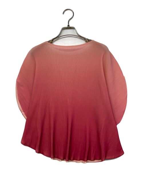 PLEATS PLEASE（プリーツプリーズ）PLEATS PLEASE (プリーツプリーズ) グラデーションバルーンプリーツカットソー レッド サイズ:記載なしの古着・服飾アイテム