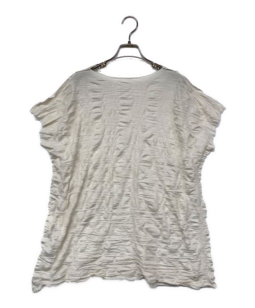 me ISSEY MIYAKE（ミーイッセイ ミヤケ）me ISSEY MIYAKE (ミーイッセイ ミヤケ) ノースリーブカットソー アイボリー サイズ:記載なしの古着・服飾アイテム