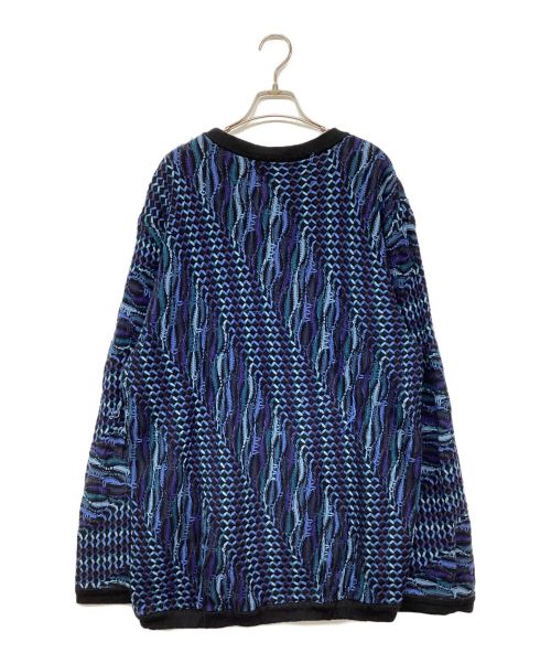 Coogi（クージー）Coogi (クージー) ロゴニット ブラック×ブルー サイズ:XLの古着・服飾アイテム