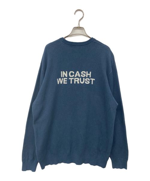 BlackEyePatch（ブラックアイパッチ）BlackEyePatch (ブラックアイパッチ) ロゴニット ネイビー サイズ:Lの古着・服飾アイテム