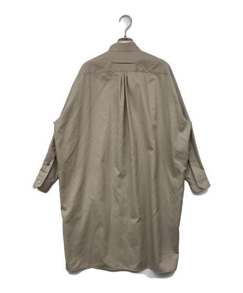 ticca（ティッカ）ticca (ティッカ) ウォッシャブルウールスタンドシャツワンピース ベージュ サイズ:Fの古着・服飾アイテム