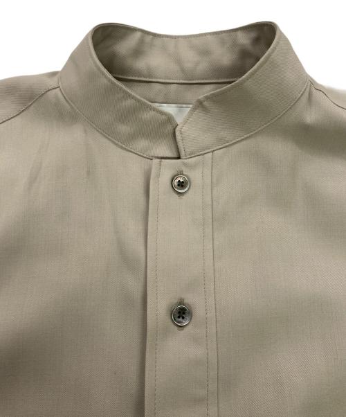ticca（ティッカ）ticca (ティッカ) ウォッシャブルウールスタンドシャツワンピース ベージュ サイズ:Fの古着・服飾アイテム