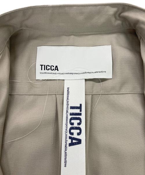 ticca（ティッカ）ticca (ティッカ) ウォッシャブルウールスタンドシャツワンピース ベージュ サイズ:Fの古着・服飾アイテム