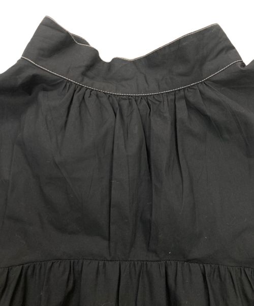 merlette（マーレット）merlette (マーレット) ASTELL/スタンドネック スモッキングスリーブワンピース ブラック サイズ:X SMALLの古着・服飾アイテム