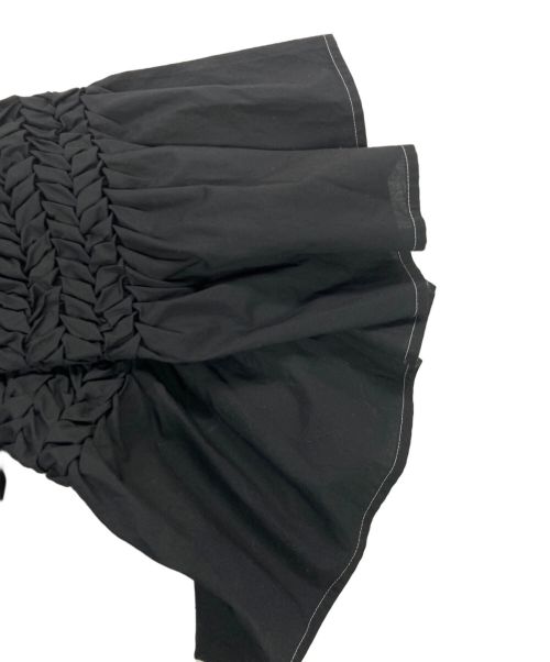 merlette（マーレット）merlette (マーレット) ASTELL/スタンドネック スモッキングスリーブワンピース ブラック サイズ:X SMALLの古着・服飾アイテム