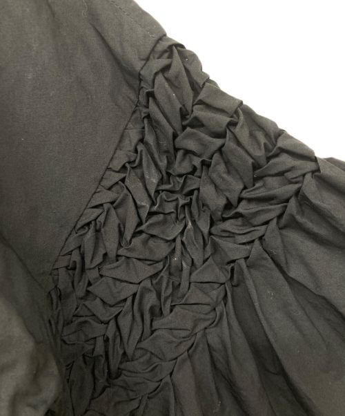 merlette（マーレット）merlette (マーレット) ASTELL/スタンドネック スモッキングスリーブワンピース ブラック サイズ:X SMALLの古着・服飾アイテム