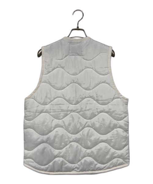 LAVENHAM（ラベンハム）LAVENHAM (ラベンハム) YLEVE (イレーヴ) キルティングベスト/ ZIPPED GILET ホワイト サイズ:XSの古着・服飾アイテム