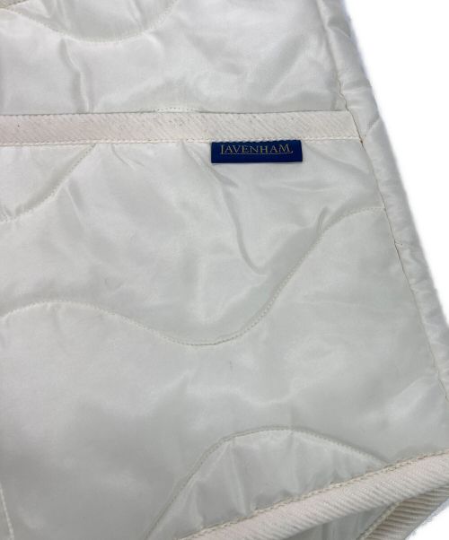 LAVENHAM（ラベンハム）LAVENHAM (ラベンハム) YLEVE (イレーヴ) キルティングベスト/ ZIPPED GILET ホワイト サイズ:XSの古着・服飾アイテム