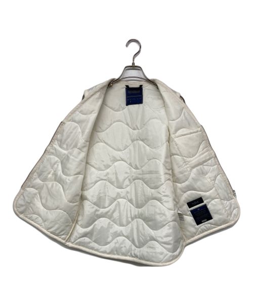 LAVENHAM（ラベンハム）LAVENHAM (ラベンハム) YLEVE (イレーヴ) キルティングベスト/ ZIPPED GILET ホワイト サイズ:XSの古着・服飾アイテム