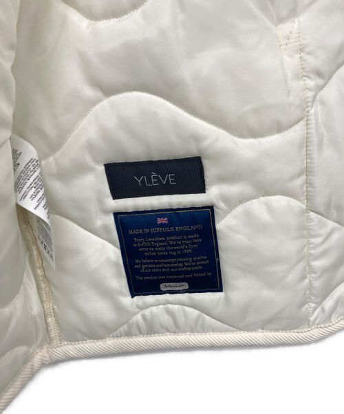 LAVENHAM（ラベンハム）LAVENHAM (ラベンハム) YLEVE (イレーヴ) キルティングベスト/ ZIPPED GILET ホワイト サイズ:XSの古着・服飾アイテム