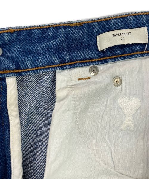 AMI Alexandre Mattiussi（アミアレクサンドルマテュッシ）AMI Alexandre Mattiussi (アミ アレクサンドル マテュッシ) テーパードフィット デニム インディゴ サイズ:71cm (W28)の古着・服飾アイテム