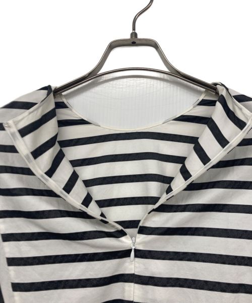 CYCLAS（シクラス）CYCLAS (シクラス) 長袖ブラウス ホワイト×ブラック サイズ:36の古着・服飾アイテム