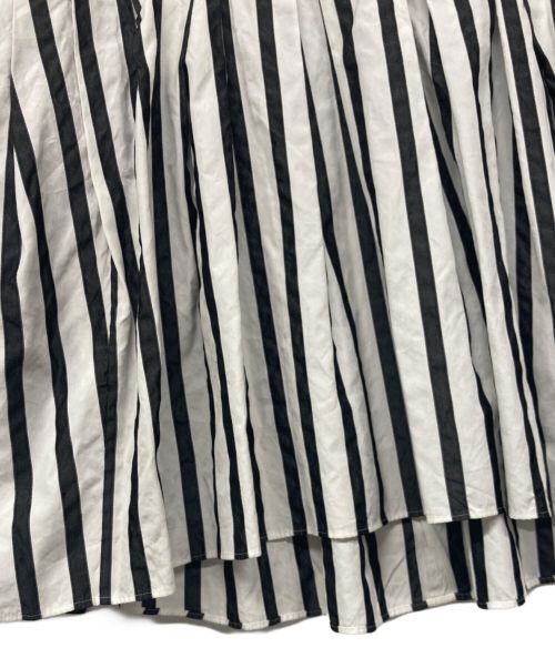 CYCLAS（シクラス）CYCLAS (シクラス) 長袖ブラウス ホワイト×ブラック サイズ:36の古着・服飾アイテム