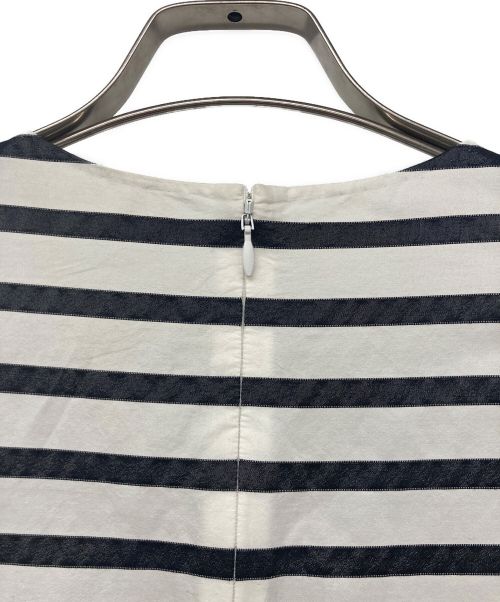 CYCLAS（シクラス）CYCLAS (シクラス) 長袖ブラウス ホワイト×ブラック サイズ:36の古着・服飾アイテム