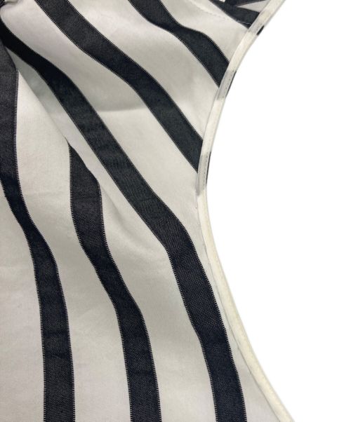 CYCLAS（シクラス）CYCLAS (シクラス) 長袖ブラウス ホワイト×ブラック サイズ:36の古着・服飾アイテム