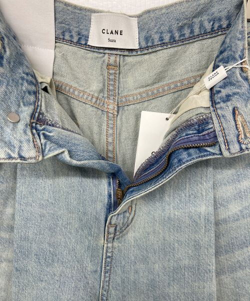 CLANE（クラネ）CLANE (クラネ) SuzuHirose (スズヒロセ) TUCK WIDE DENIM/タックワイドデニム ブルー サイズ:1 未使用品の古着・服飾アイテム