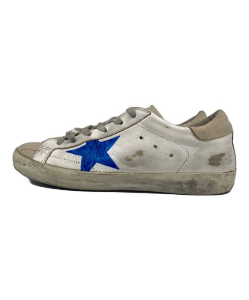 GOLDEN GOOSE（ゴールデングース）GOLDEN GOOSE (ゴールデングース) ローカットスニーカー ホワイト×ブルー サイズ:36の古着・服飾アイテム