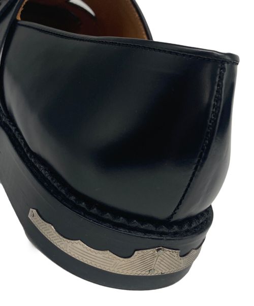 TOGA VIRILIS（トーガ ビリリース）TOGA VIRILIS (トーガ ビリリース) メタルレザースリッポンシューズ ブラック サイズ:42の古着・服飾アイテム