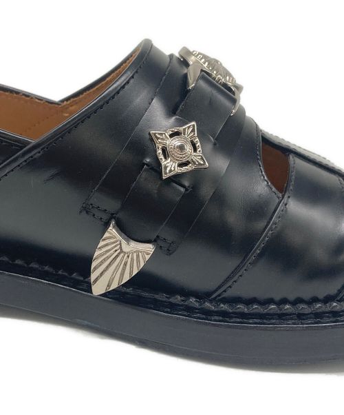 TOGA VIRILIS（トーガ ビリリース）TOGA VIRILIS (トーガ ビリリース) メタルレザースリッポンシューズ ブラック サイズ:42の古着・服飾アイテム