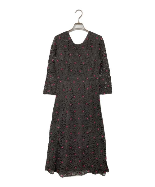 Diagram（ダイアグラム）Diagram (ダイアグラム) 花柄レースワンピース グレー サイズ:36の古着・服飾アイテム