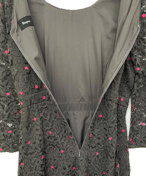Diagram（ダイアグラム）Diagram (ダイアグラム) 花柄レースワンピース グレー サイズ:36の古着・服飾アイテム