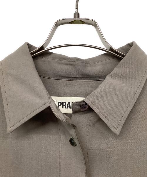 PRANK PROJECT（プランクプロジェクト）PRANK PROJECT (プランクプロジェクト) Worsted Asymmetry Slit Over Shirt/ウーステッドアシメスリットオーバーシャツ ベージュ サイズ:FREEの古着・服飾アイテム