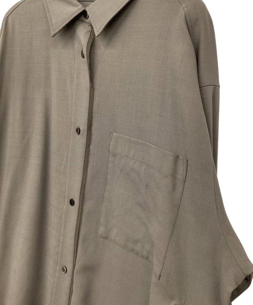 PRANK PROJECT（プランクプロジェクト）PRANK PROJECT (プランクプロジェクト) Worsted Asymmetry Slit Over Shirt/ウーステッドアシメスリットオーバーシャツ ベージュ サイズ:FREEの古着・服飾アイテム