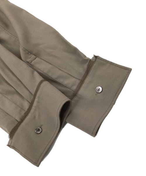 PRANK PROJECT（プランクプロジェクト）PRANK PROJECT (プランクプロジェクト) Worsted Asymmetry Slit Over Shirt/ウーステッドアシメスリットオーバーシャツ ベージュ サイズ:FREEの古着・服飾アイテム