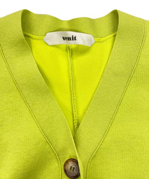 Venit（ヴェニット）Venit (ヴェニット) DOUBLE FACE KNIT CARDIGAN イエロー サイズ:38の古着・服飾アイテム