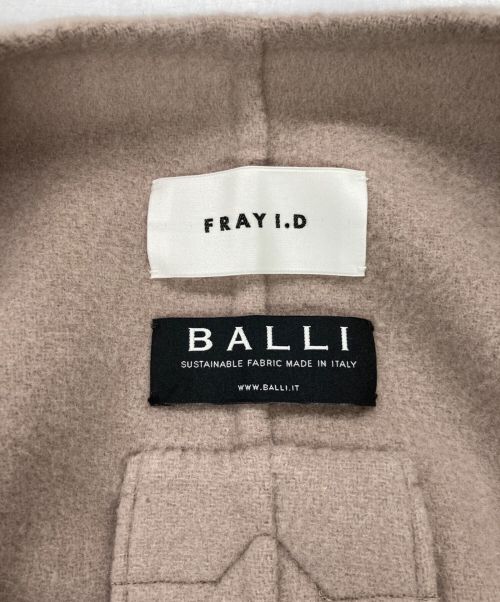 FRAY ID（フレイ アイディー）FRAY ID (フレイ アイディー) カシミヤ混BALLIリバーコート ピンクの古着・服飾アイテム