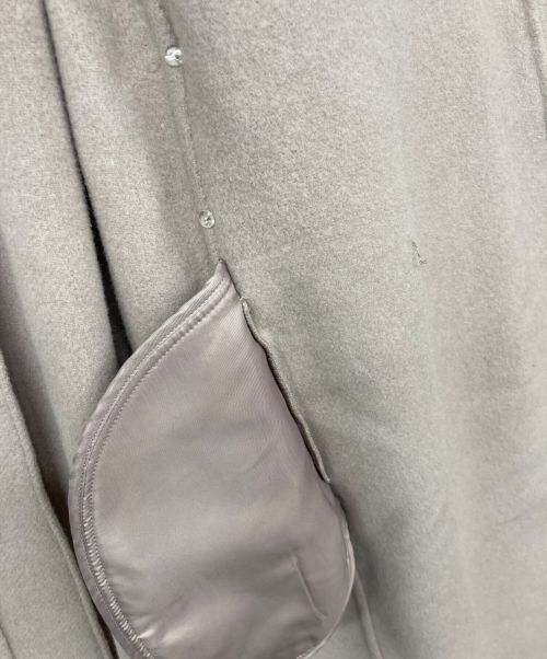 FRAY ID（フレイ アイディー）FRAY ID (フレイ アイディー) カシミヤ混BALLIリバーコート ピンクの古着・服飾アイテム