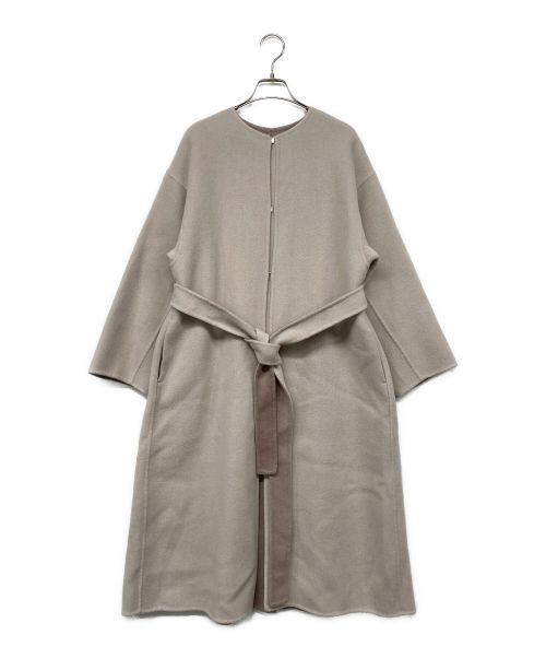 FRAY ID（フレイ アイディー）FRAY ID (フレイ アイディー) カシミヤ混BALLIリバーコート ピンクの古着・服飾アイテム