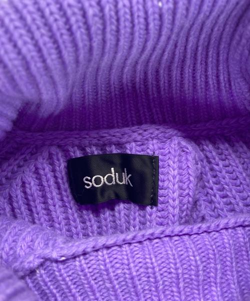 soduk（スドーク）soduk (スドーク) hole knit/ホールニット パープル サイズ:記載なしの古着・服飾アイテム
