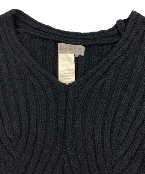 YOHJI YAMAMOTO（ヨウジヤマモト）YOHJI YAMAMOTO (ヨウジヤマモト) デザインニット ネイビー サイズ:Lの古着・服飾アイテム