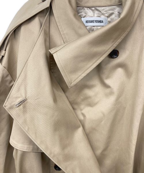 KEISUKE YOSHIDA（ケイスケヨシダ）KEISUKE YOSHIDA (ケイスケヨシダ) belted trench coat/ベルテッドトレンチコート ベージュ サイズ:Fの古着・服飾アイテム