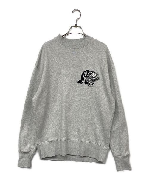 MSGM（エムエスジーエム）MSGM (エムエスジーエム) マスコットエンブレム スウェットシャツ グレー サイズ:Sの古着・服飾アイテム