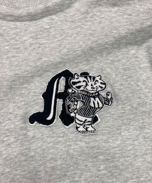 MSGM（エムエスジーエム）MSGM (エムエスジーエム) マスコットエンブレム スウェットシャツ グレー サイズ:Sの古着・服飾アイテム