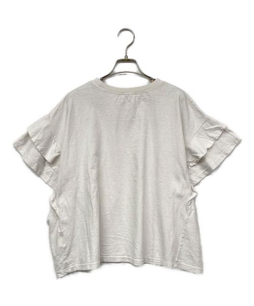 nest Robe（ネストローブ）nest Robe (ネストローブ) 天竺ラッフルT ホワイト サイズ:Fの古着・服飾アイテム