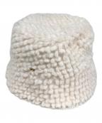 HER LIP TOハーリップトゥ）の古着「Cutting Faux Fur Bucket Hat」｜アイボリー