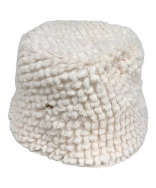 HER LIP TO（ハーリップトゥ）Her lip to (ハーリップトゥ) Cutting Faux Fur Bucket Hat アイボリー サイズ:Fの古着・服飾アイテム