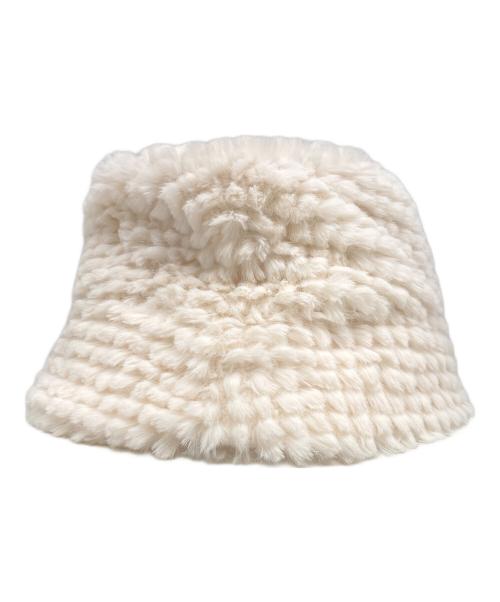 HER LIP TO（ハーリップトゥ）Her lip to (ハーリップトゥ) Cutting Faux Fur Bucket Hat アイボリー サイズ:Fの古着・服飾アイテム