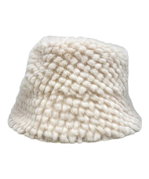 HER LIP TO（ハーリップトゥ）Her lip to (ハーリップトゥ) Cutting Faux Fur Bucket Hat アイボリー サイズ:Fの古着・服飾アイテム