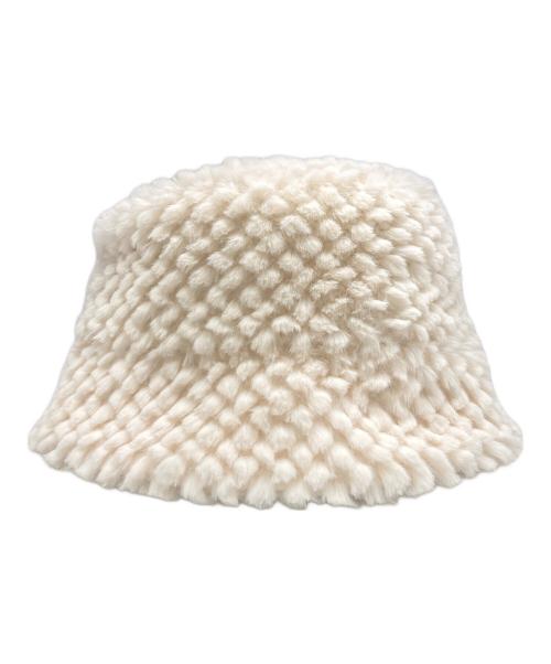 HER LIP TO（ハーリップトゥ）Her lip to (ハーリップトゥ) Cutting Faux Fur Bucket Hat アイボリー サイズ:Fの古着・服飾アイテム