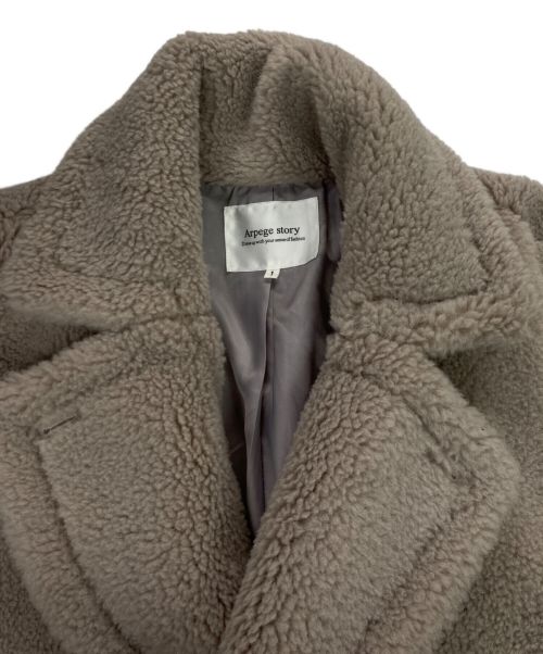 ARPEGE STORY（アルページュストーリー）ARPEGE STORY (アルページュストーリー) ボアポンチョコート アイボリー サイズ:1の古着・服飾アイテム